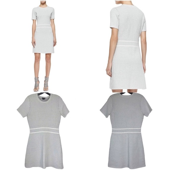 Theory Abreena Patterned A-Line Dress Size Medium - Picture 1 of 15
